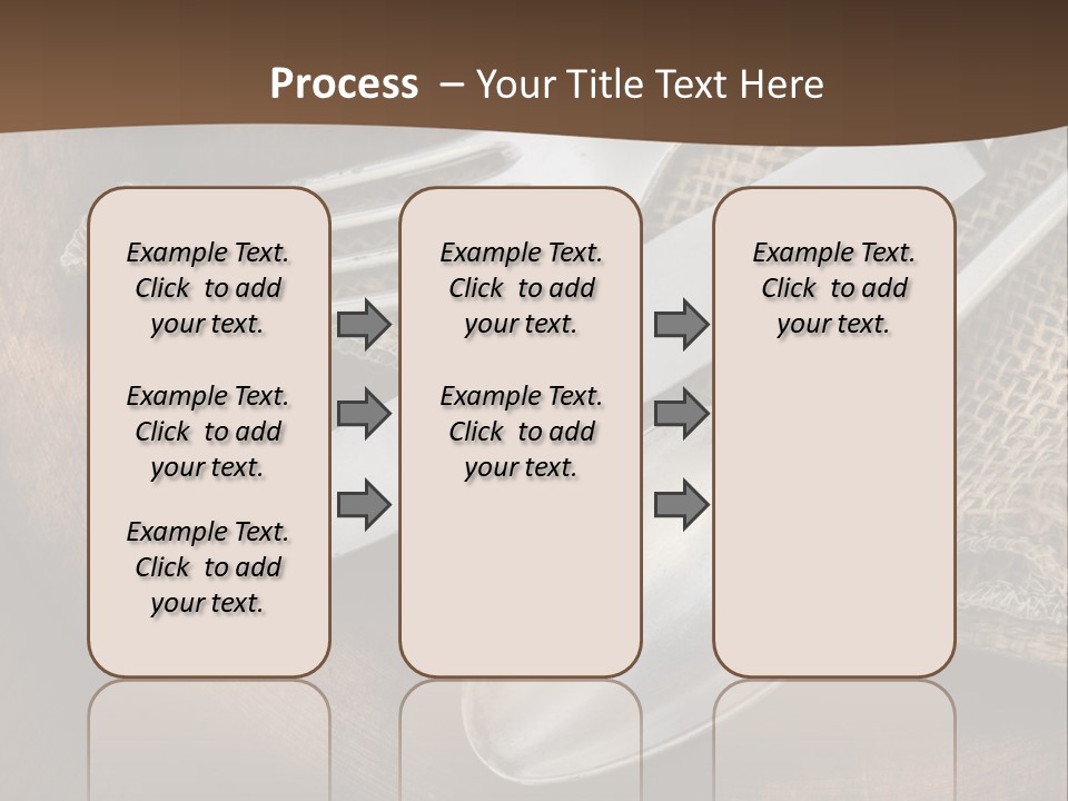 Dinner Textured Flatware PowerPoint Template