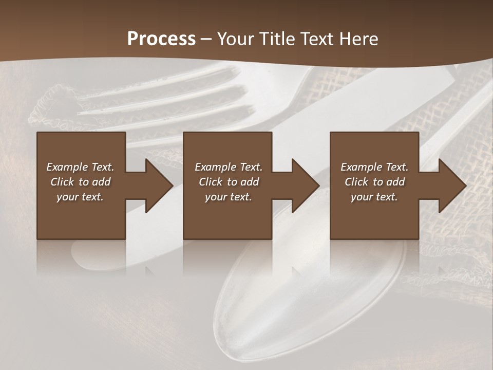 Dinner Textured Flatware PowerPoint Template
