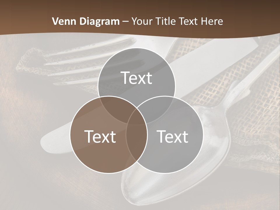 Dinner Textured Flatware PowerPoint Template