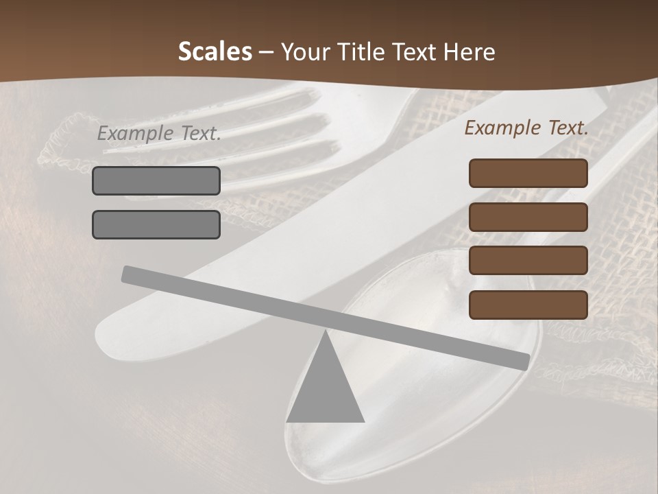 Dinner Textured Flatware PowerPoint Template