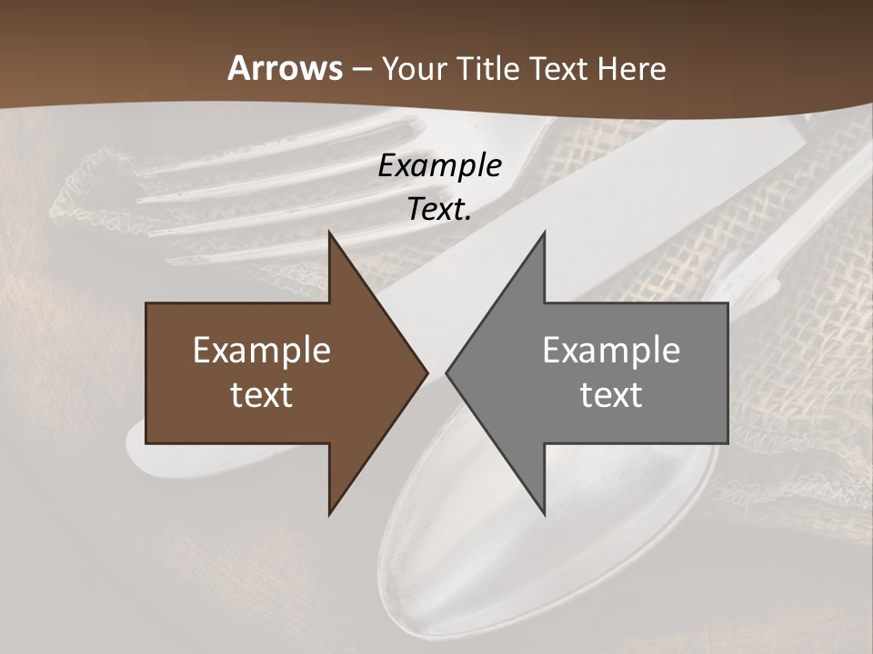 Dinner Textured Flatware PowerPoint Template
