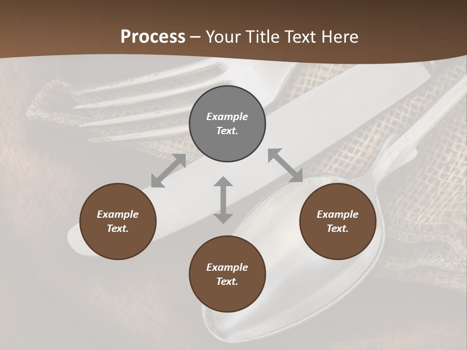 Dinner Textured Flatware PowerPoint Template