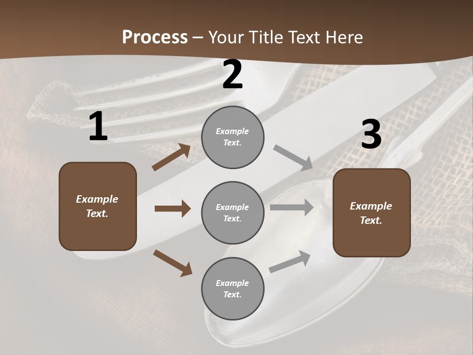 Dinner Textured Flatware PowerPoint Template
