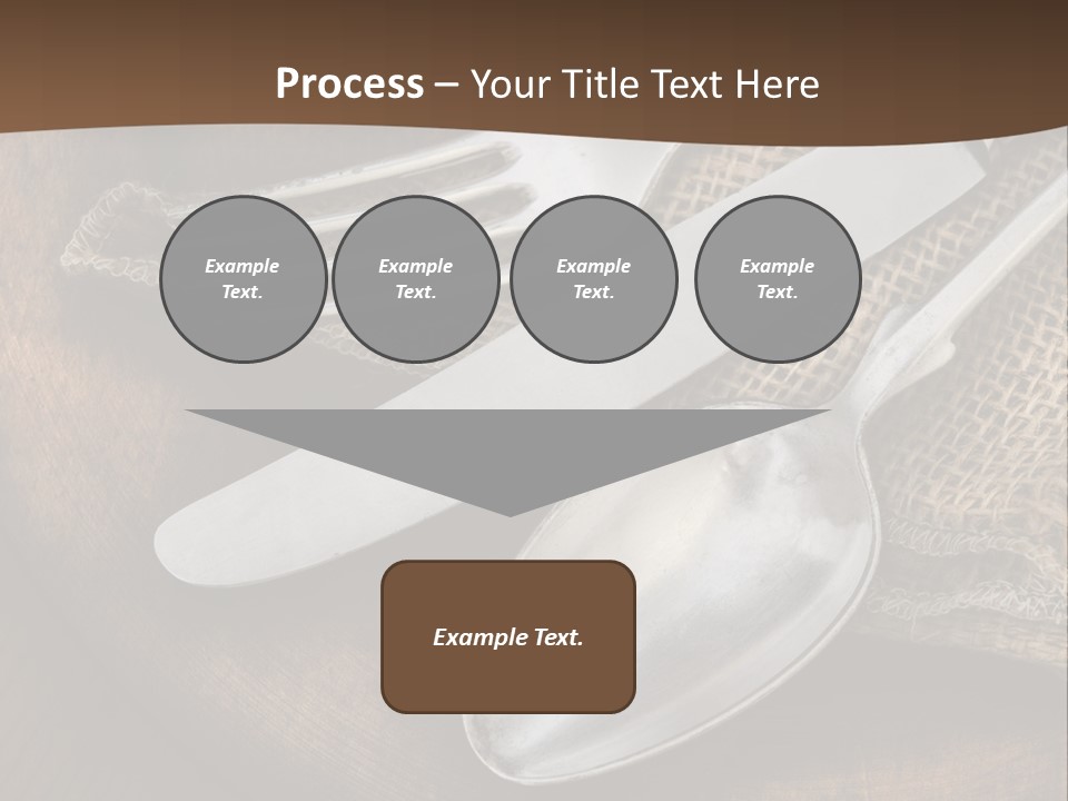 Dinner Textured Flatware PowerPoint Template