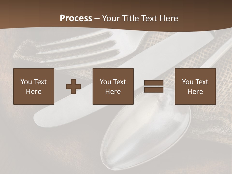 Dinner Textured Flatware PowerPoint Template