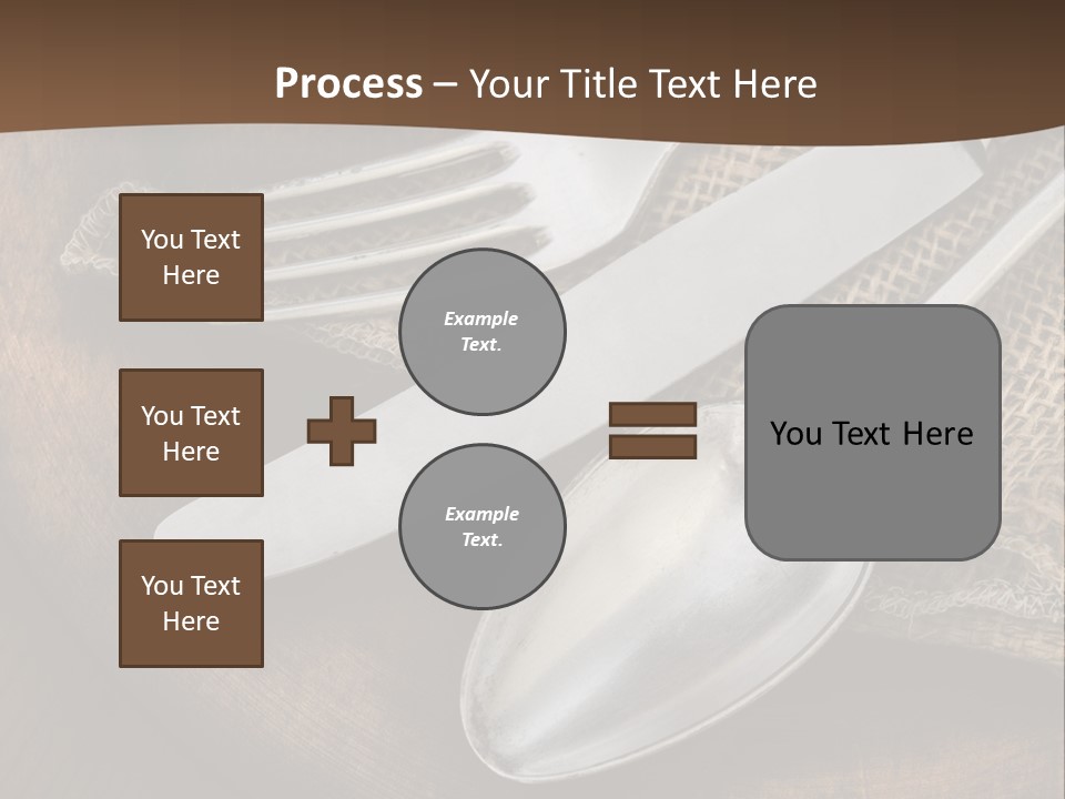Dinner Textured Flatware PowerPoint Template