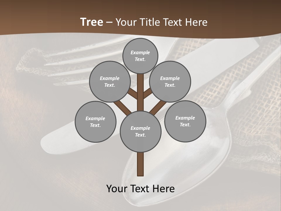 Dinner Textured Flatware PowerPoint Template