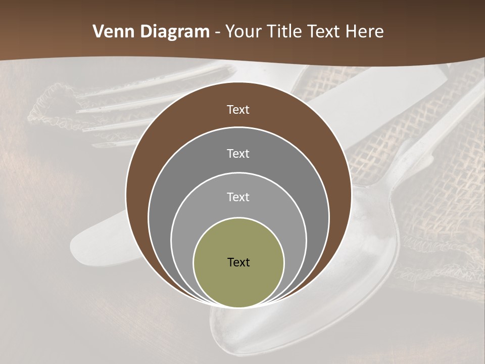 Dinner Textured Flatware PowerPoint Template