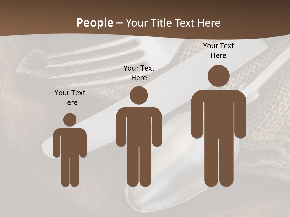 Dinner Textured Flatware PowerPoint Template