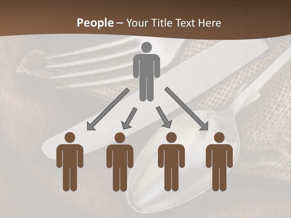 Dinner Textured Flatware PowerPoint Template