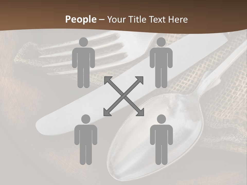 Dinner Textured Flatware PowerPoint Template