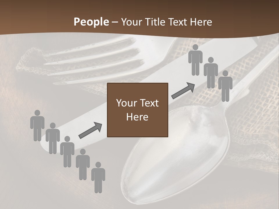 Dinner Textured Flatware PowerPoint Template