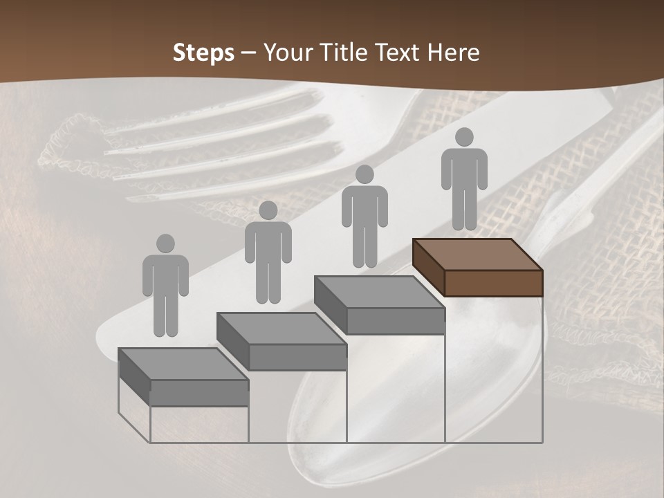 Dinner Textured Flatware PowerPoint Template