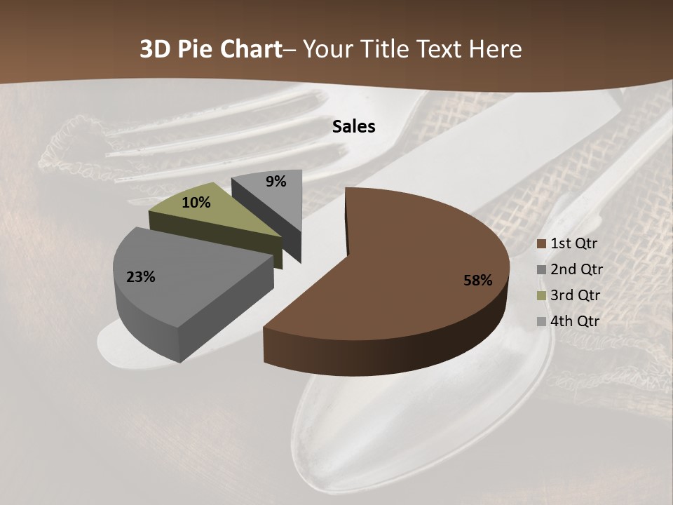 Dinner Textured Flatware PowerPoint Template