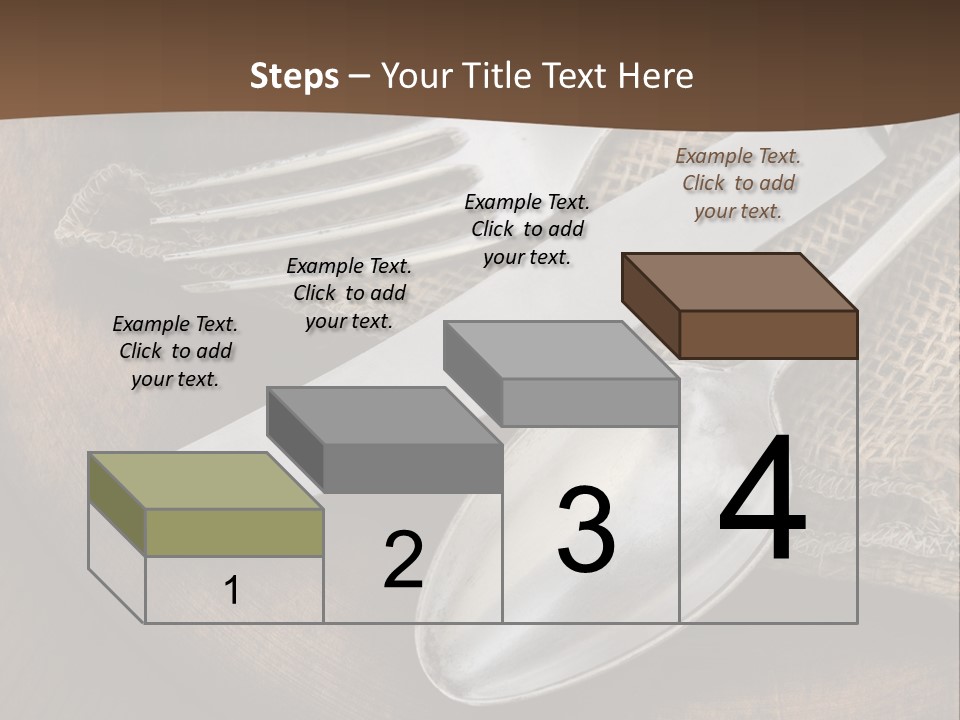 Dinner Textured Flatware PowerPoint Template