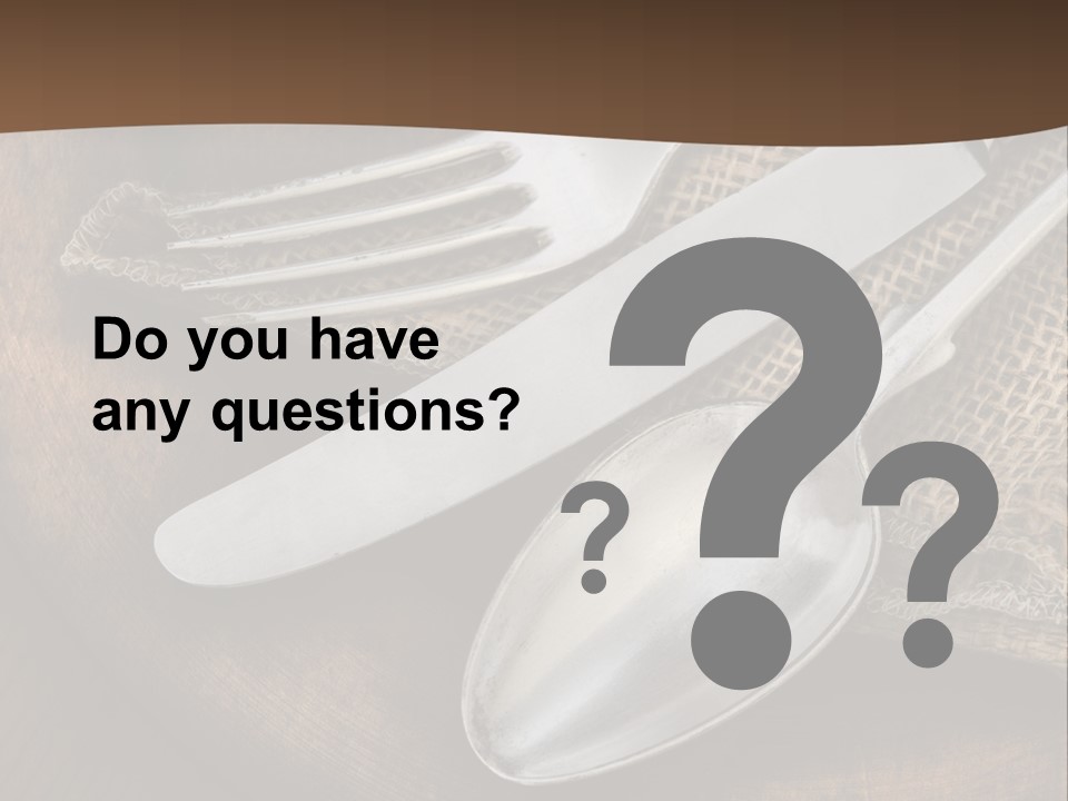 Dinner Textured Flatware PowerPoint Template