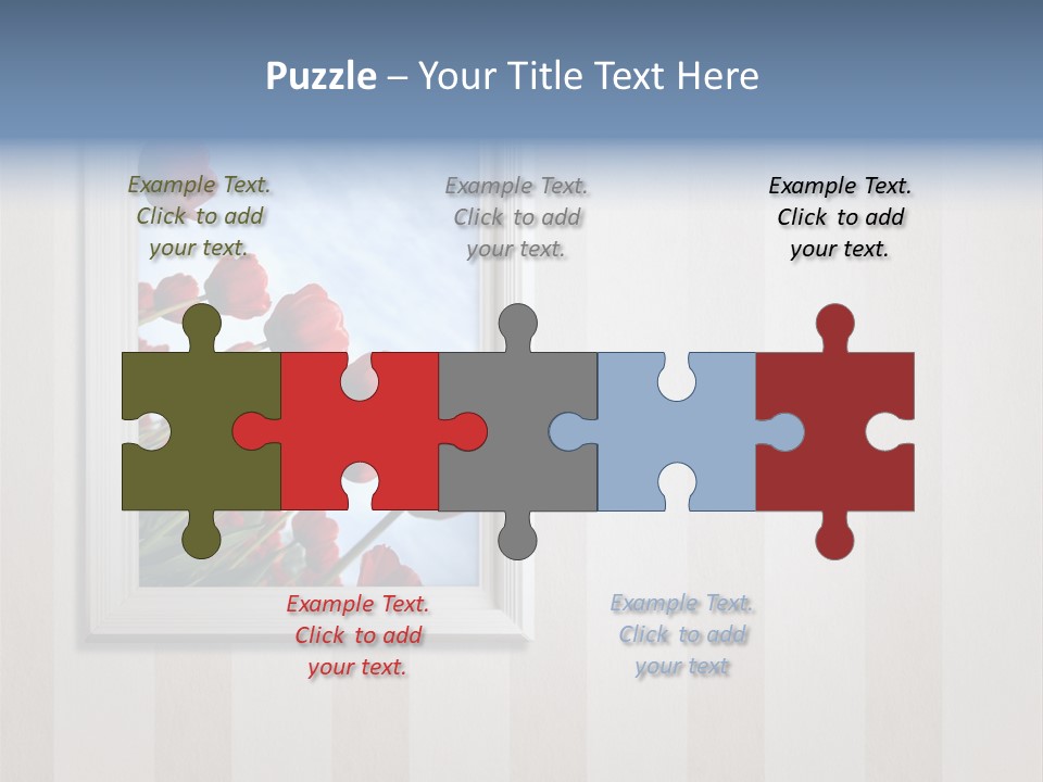 Brown Blue Object PowerPoint Template