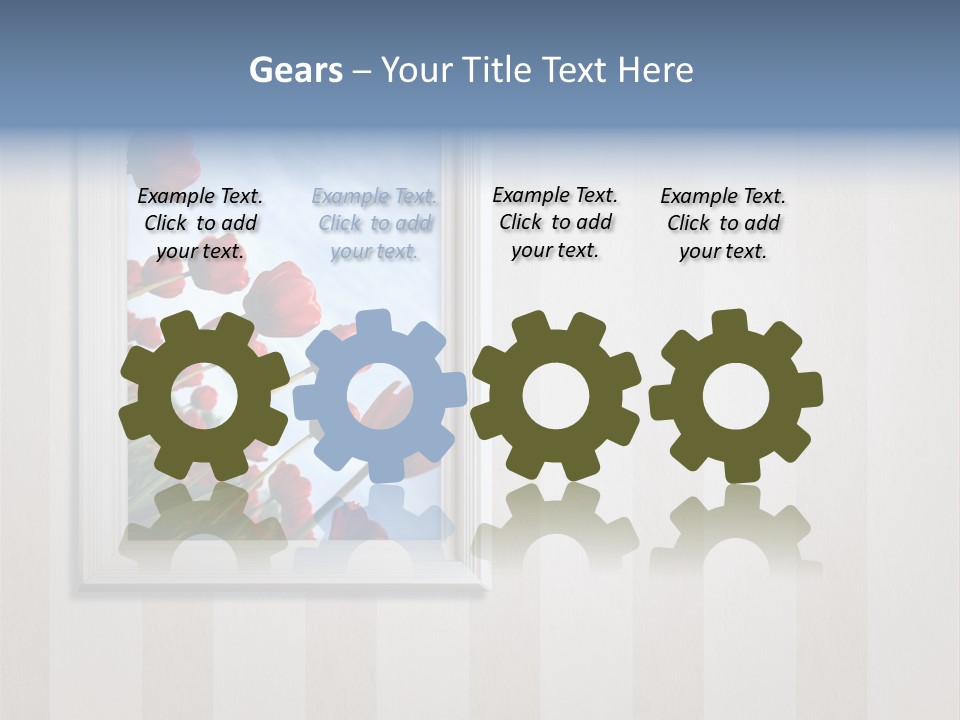 Brown Blue Object PowerPoint Template