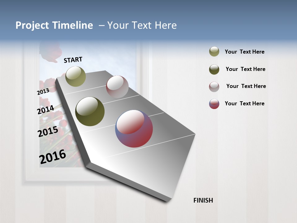 Brown Blue Object PowerPoint Template