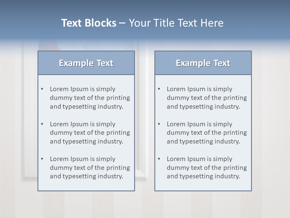 Brown Blue Object PowerPoint Template