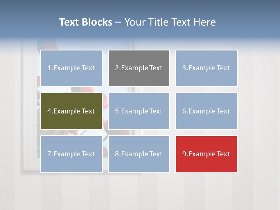 Brown Blue Object PowerPoint Template