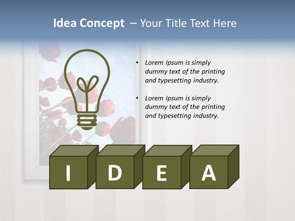 Brown Blue Object PowerPoint Template