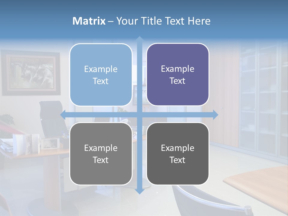 Boardroom Desk Notebook PowerPoint Template