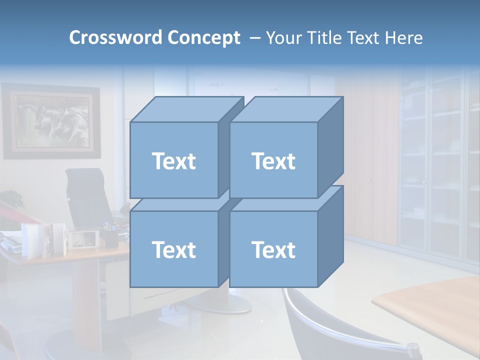 Boardroom Desk Notebook PowerPoint Template