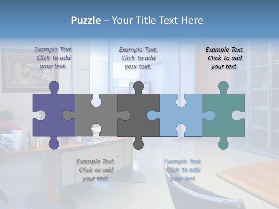 Boardroom Desk Notebook PowerPoint Template