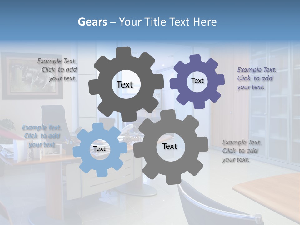 Boardroom Desk Notebook PowerPoint Template