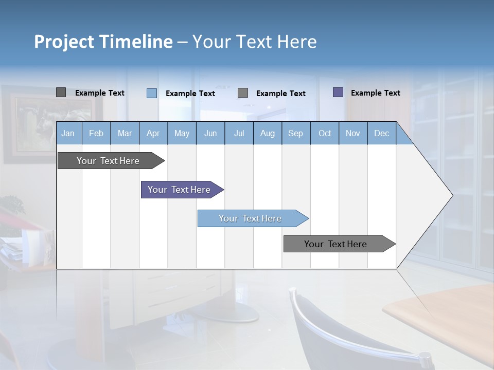 Boardroom Desk Notebook PowerPoint Template