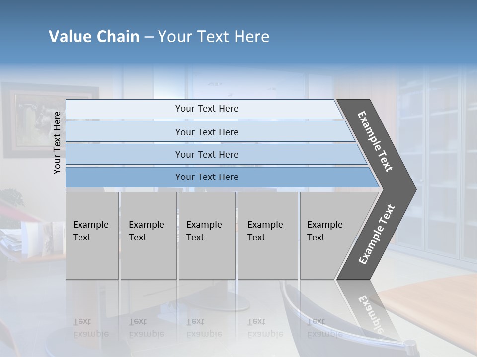 Boardroom Desk Notebook PowerPoint Template