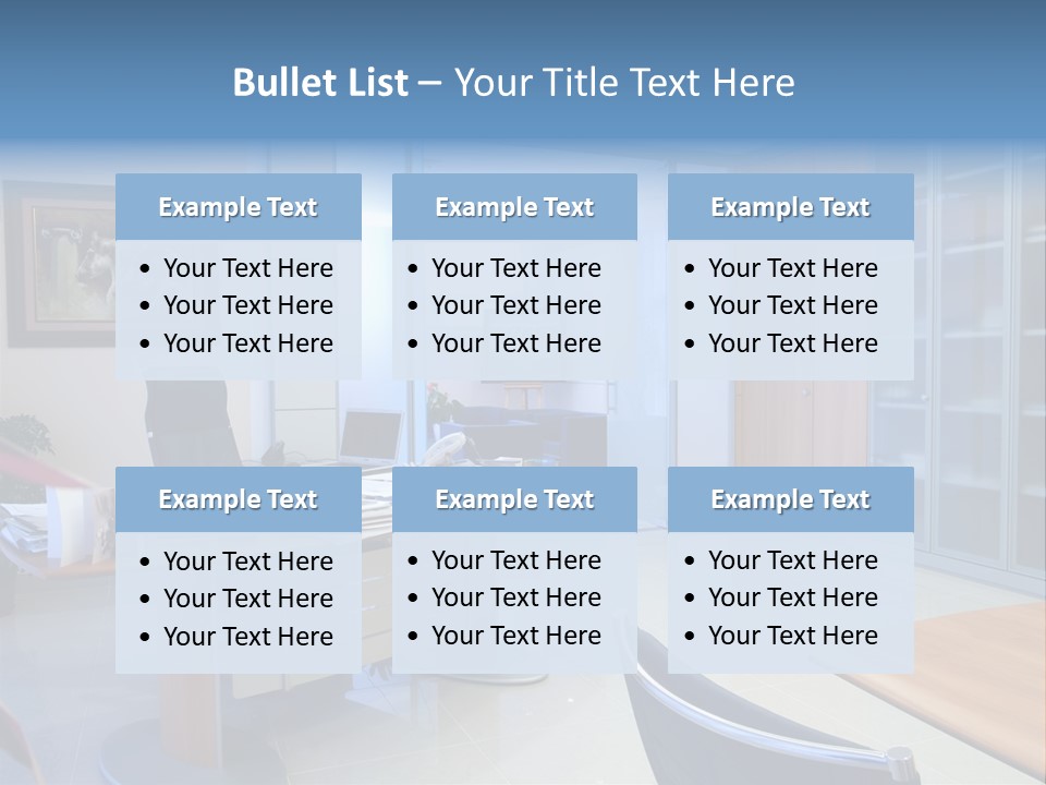 Boardroom Desk Notebook PowerPoint Template