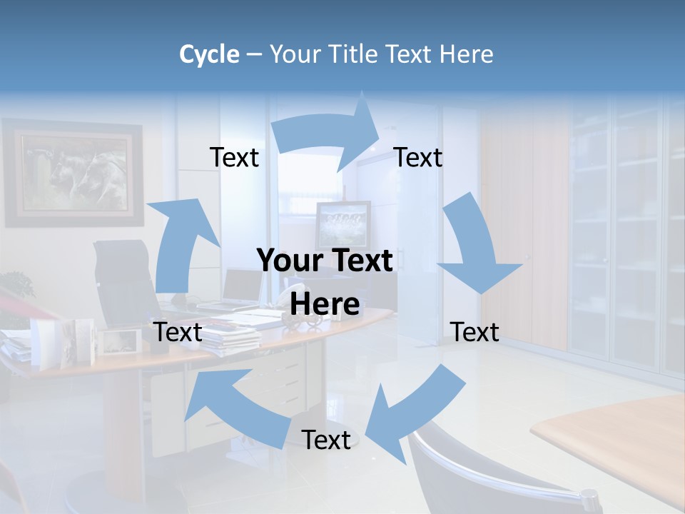 Boardroom Desk Notebook PowerPoint Template