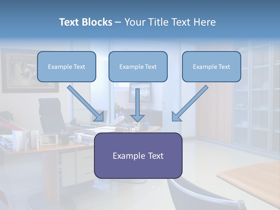 Boardroom Desk Notebook PowerPoint Template