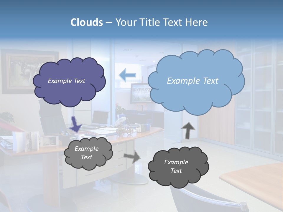 Boardroom Desk Notebook PowerPoint Template