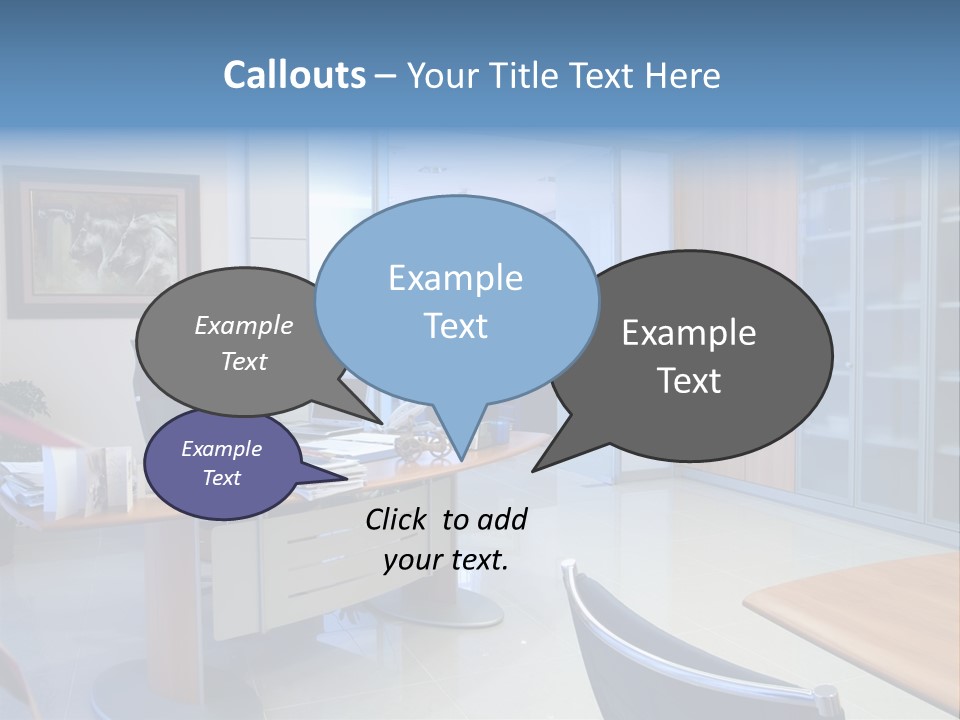 Boardroom Desk Notebook PowerPoint Template