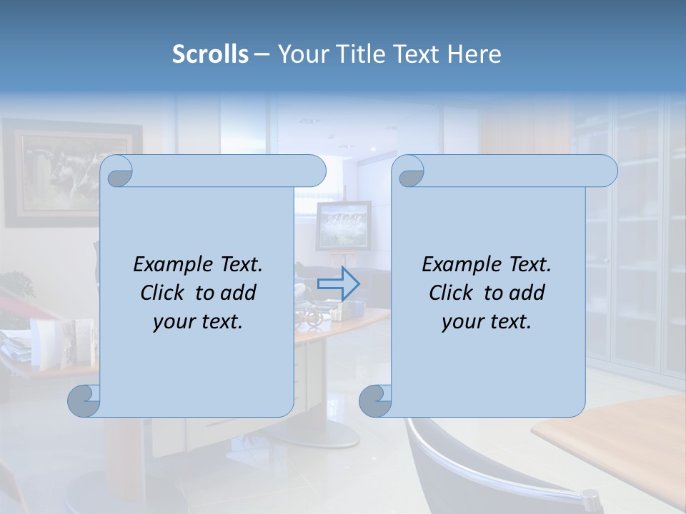 Boardroom Desk Notebook PowerPoint Template
