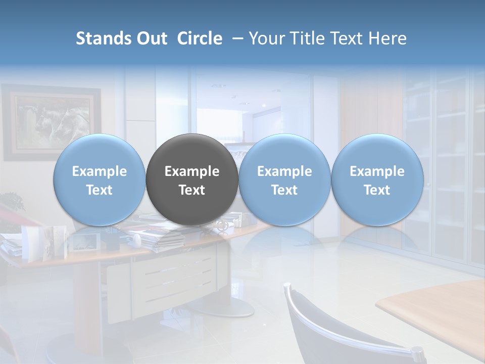 Boardroom Desk Notebook PowerPoint Template