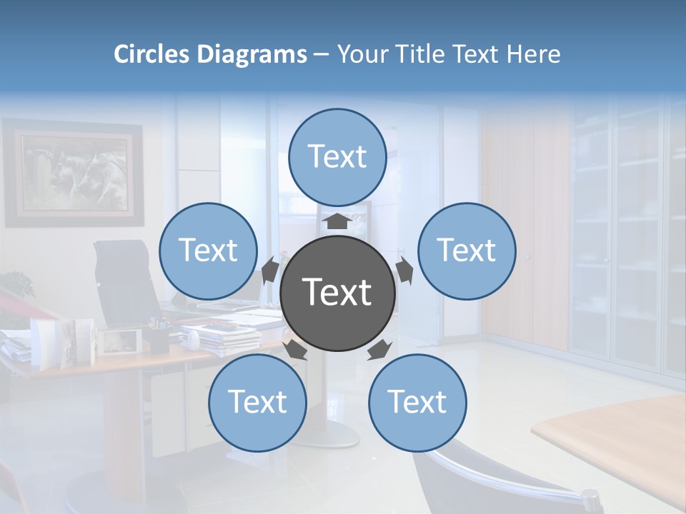 Boardroom Desk Notebook PowerPoint Template
