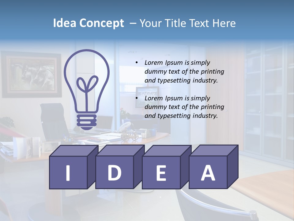 Boardroom Desk Notebook PowerPoint Template