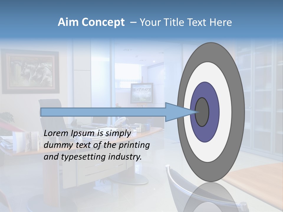 Boardroom Desk Notebook PowerPoint Template