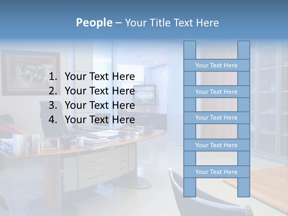 Boardroom Desk Notebook PowerPoint Template