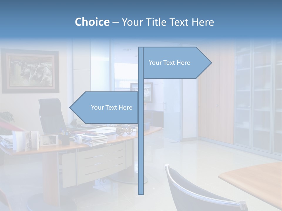 Boardroom Desk Notebook PowerPoint Template