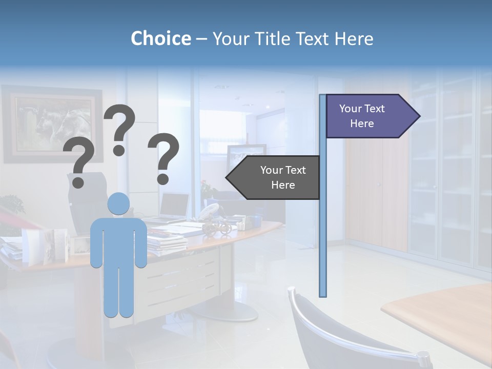 Boardroom Desk Notebook PowerPoint Template