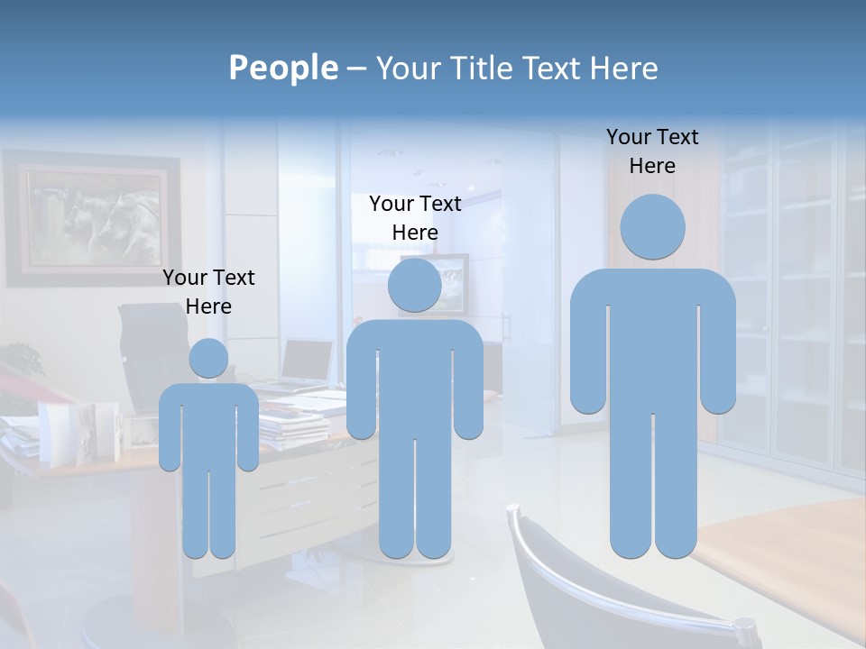 Boardroom Desk Notebook PowerPoint Template