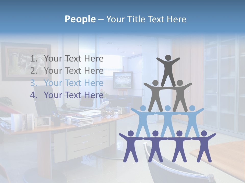 Boardroom Desk Notebook PowerPoint Template