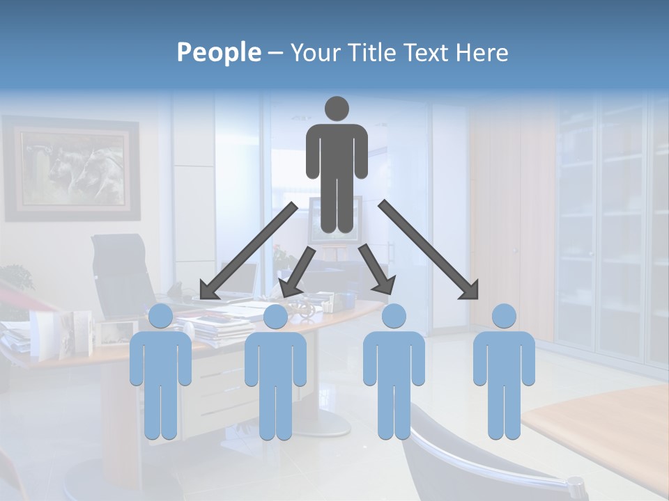 Boardroom Desk Notebook PowerPoint Template