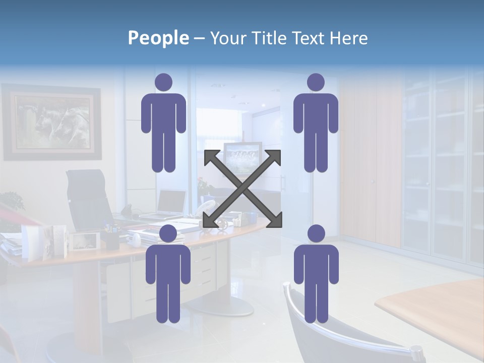 Boardroom Desk Notebook PowerPoint Template