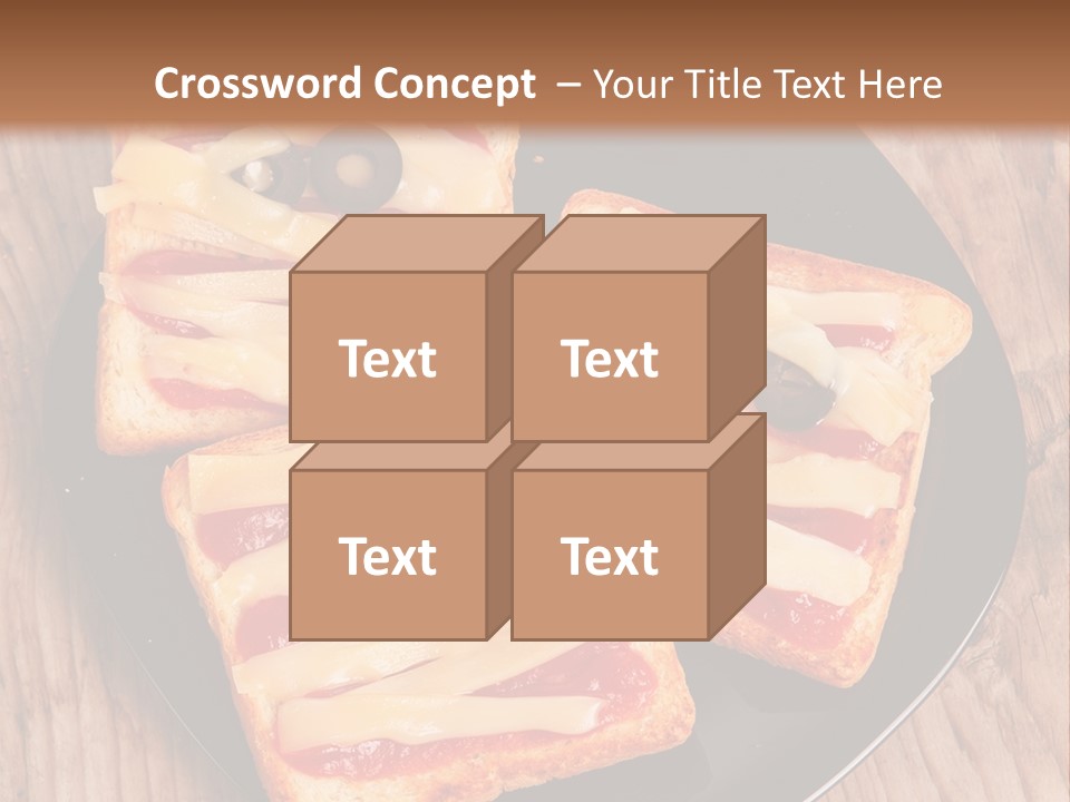 A Black Plate Topped With Slices Of Pizza Covered In Cheese And Olives PowerPoint Template